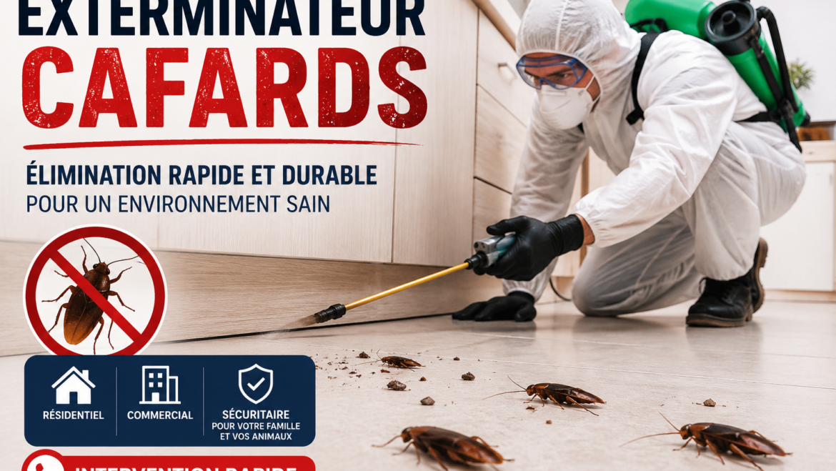 Solutions Professionnelles d’Exterminateur Cafards pour Tous Types d’Infestations 