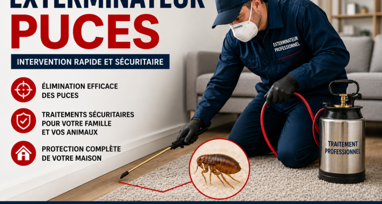Exterminateur Puces Professionnel : Une Intervention Rapide et Sécuritaire 